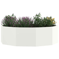 Fioriera-Vaso-Contenitore per Piante Bianco 120 x 120 x 35 cm Acciaio