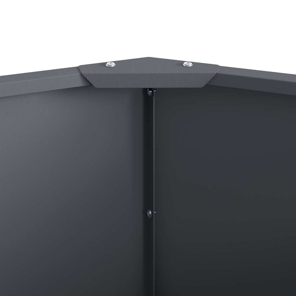 Fioriera Antracite 120 x 120 x 35 cm Acciaio 883726