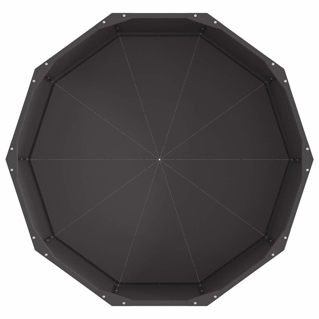 Fioriera Nero 90 x 90 x 35 cm Acciaio 883731