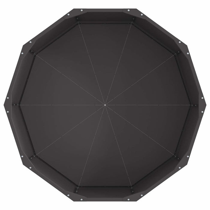 Fioriera Nero 90 x 90 x 35 cm Acciaio 883731