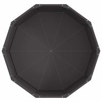 Fioriera-Vaso da Esterno-Contenitore per Piante Nero 90 x 90 x 35 cm Acciaio