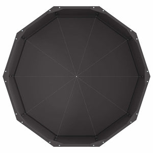 Fioriera-Vaso da Esterno-Contenitore per Piante Nero 90 x 90 x 35 cm Acciaio