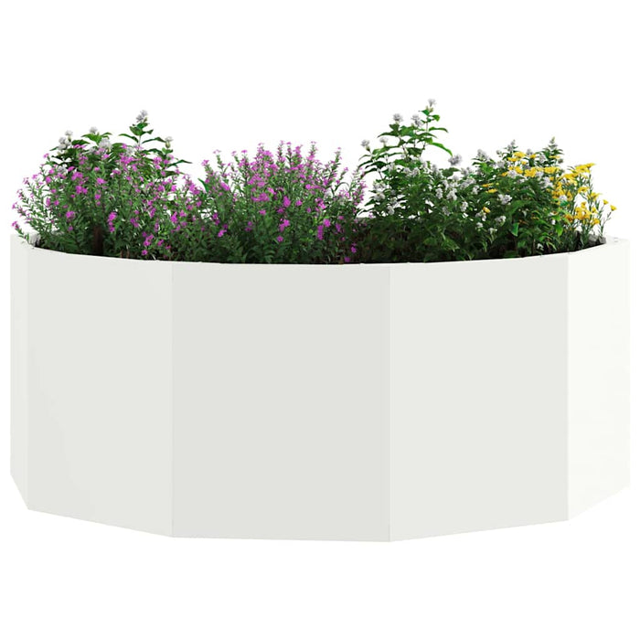Fioriera-Vaso-Contenitore per Piante Bianco 90 x 90 x 35 cm Acciaio