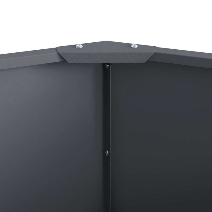 Fioriera Antracite 90 x 90 x 35 cm Acciaio 883733