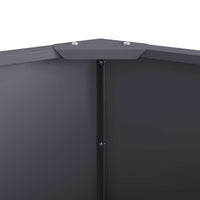 Fioriera-Vaso-Contenitore per Piante Antracite 90 x 90 x 35 cm Acciaio