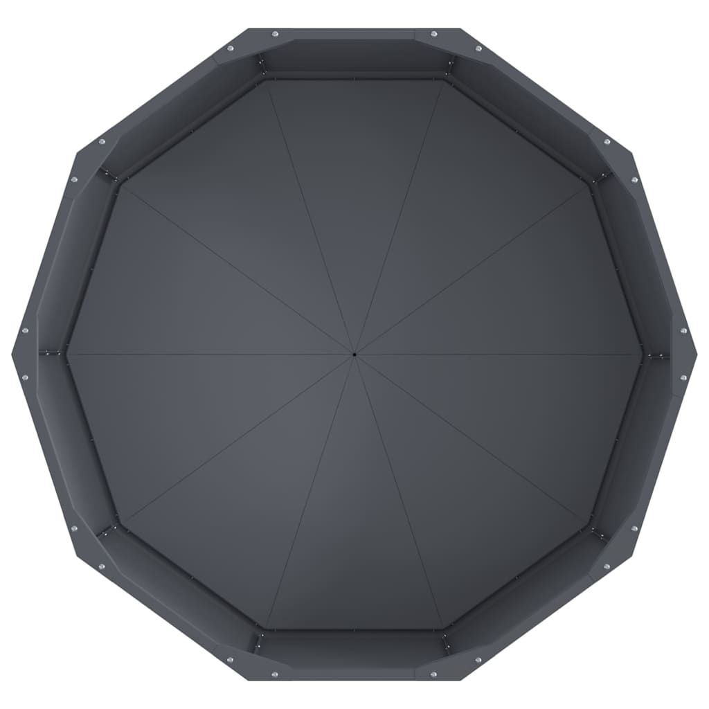 Fioriera Antracite 90 x 90 x 35 cm Acciaio 883733