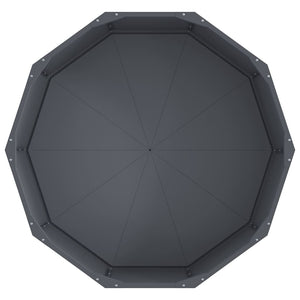 Fioriera Antracite 90 x 90 x 35 cm Acciaio 883733