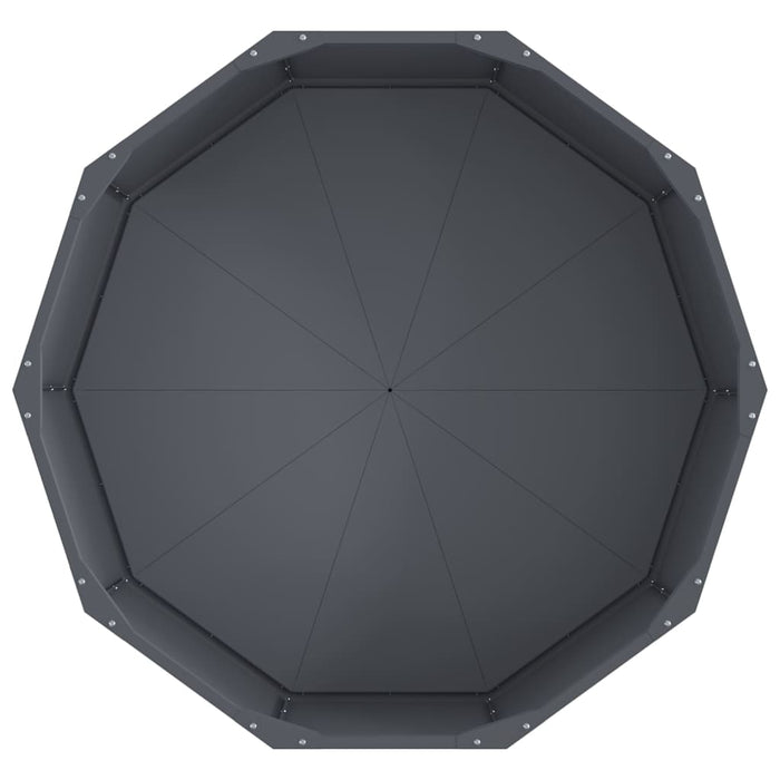 Fioriera-Vaso-Contenitore per Piante Antracite 90 x 90 x 35 cm Acciaio