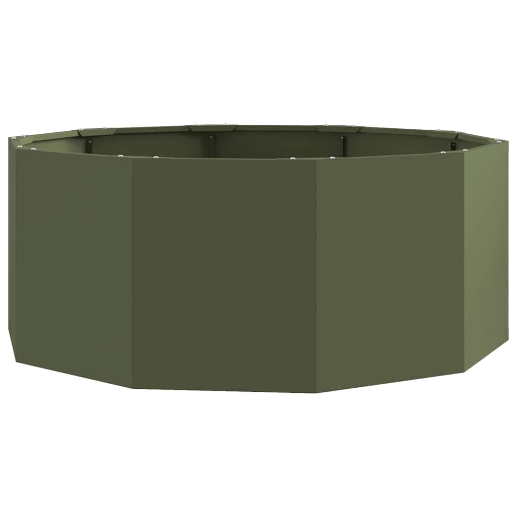 Fioriera Verde oliva 90 x 90 x 35 cm Acciaio 883734