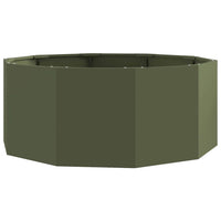 Fioriera-Vaso-Contenitore per Piante Verde oliva 90 x 90 x 35 cm Acciaio