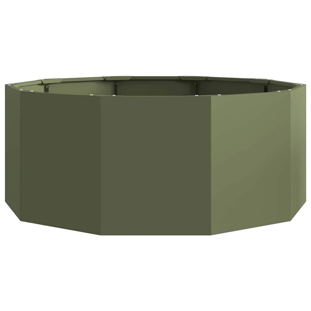 Fioriera Verde oliva 90 x 90 x 35 cm Acciaio 883734