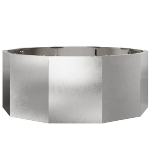 Fioriera-Vaso-Contenitore per Piante Argento 90 x 90 x 35 cm Acciaio inossidabile