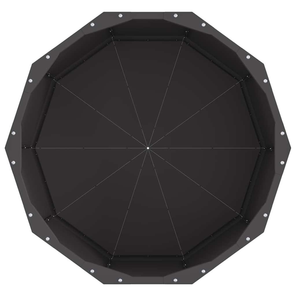 Fioriera Nero 60 x 60 x 35 cm Acciaio 883738