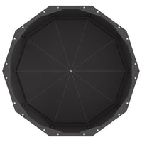 Fioriera Nero 60 x 60 x 35 cm Acciaio 883738