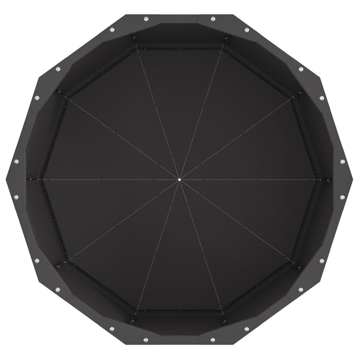 Fioriera Nero 60 x 60 x 35 cm Acciaio 883738