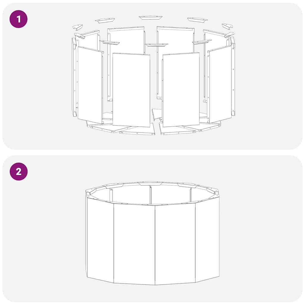 Fioriera-Vaso-Contenitore per Piante Bianco 60 x 60 x 35 cm Acciaio