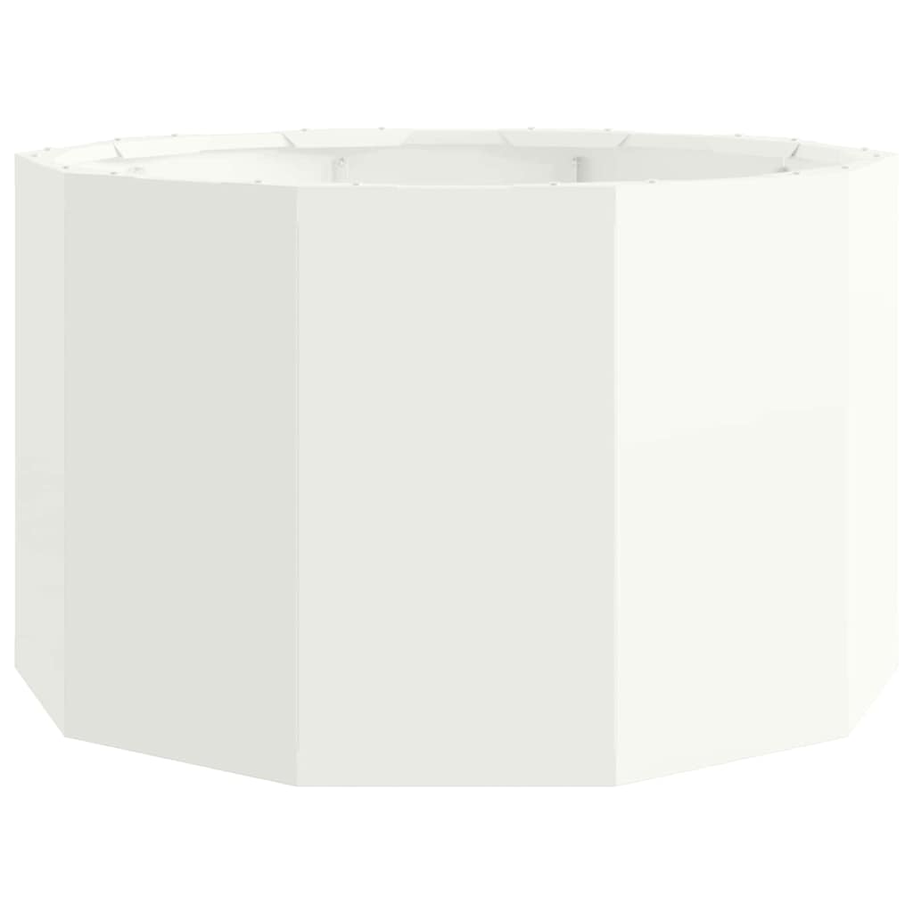 Fioriera-Vaso-Contenitore per Piante Bianco 60 x 60 x 35 cm Acciaio