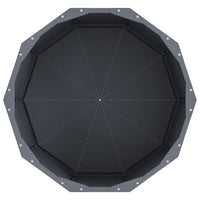 Fioriera-Vaso-Contenitore per Piante Antracite 60 x 60 x 35 cm Acciaio