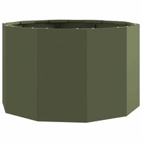 Fioriera-Vaso-Contenitore per Piante Verde oliva 60 x 60 x 35 cm Acciaio