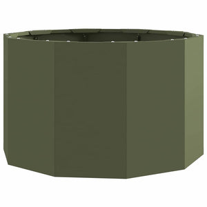 Fioriera-Vaso-Contenitore per Piante Verde oliva 60 x 60 x 35 cm Acciaio