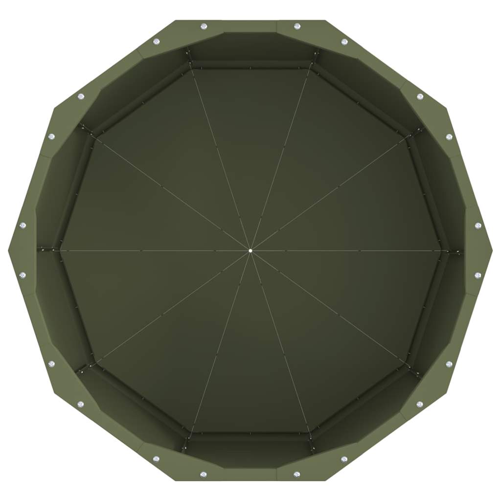 Fioriera-Vaso-Contenitore per Piante Verde oliva 60 x 60 x 35 cm Acciaio