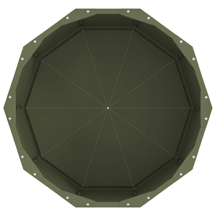 Fioriera-Vaso-Contenitore per Piante Verde oliva 60 x 60 x 35 cm Acciaio