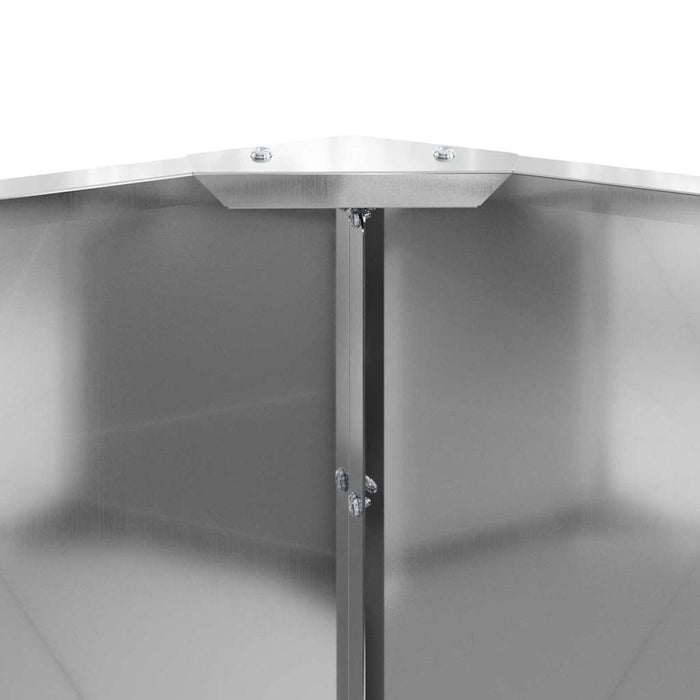 Fioriera Argento 60 x 60 x 35 cm Acciaio zincato 883743