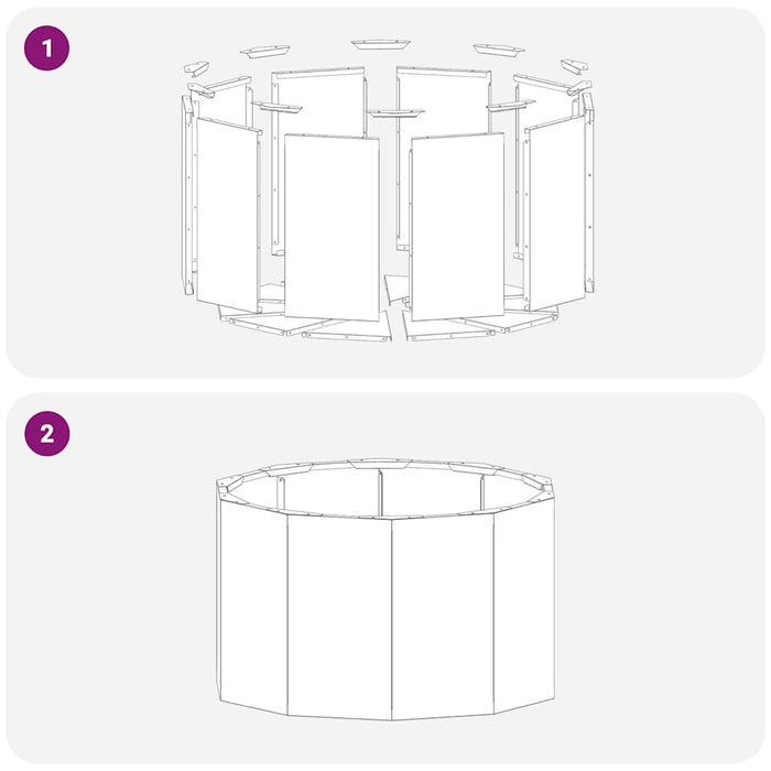 Fioriera-Vaso-Contenitore per Piante Argento 60 x 60 x 35 cm Acciaio zincato