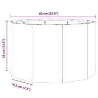 Fioriera Argento 60 x 60 x 35 cm Acciaio zincato 883743
