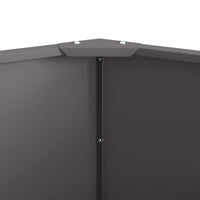 Fioriera-Vaso da Esterno-Contenitore per Piante Nero 120 x 120 x 50 cm Acciaio