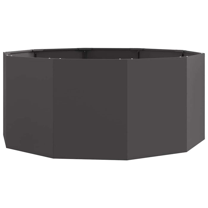 Fioriera-Vaso da Esterno-Contenitore per Piante Nero 120 x 120 x 50 cm Acciaio