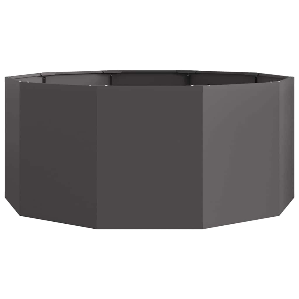 Fioriera-Vaso da Esterno-Contenitore per Piante Nero 120 x 120 x 50 cm Acciaio