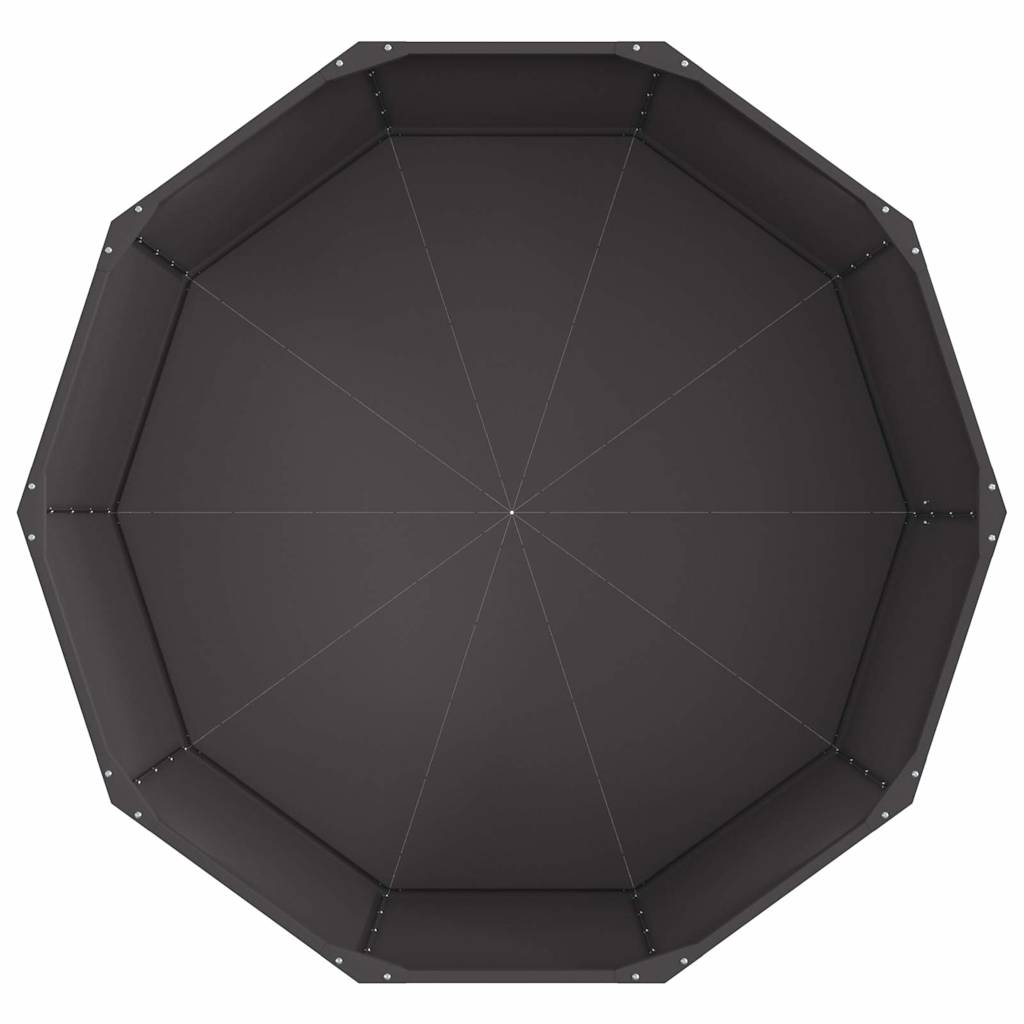 Fioriera Nero 120 x 120 x 50 cm Acciaio 883745