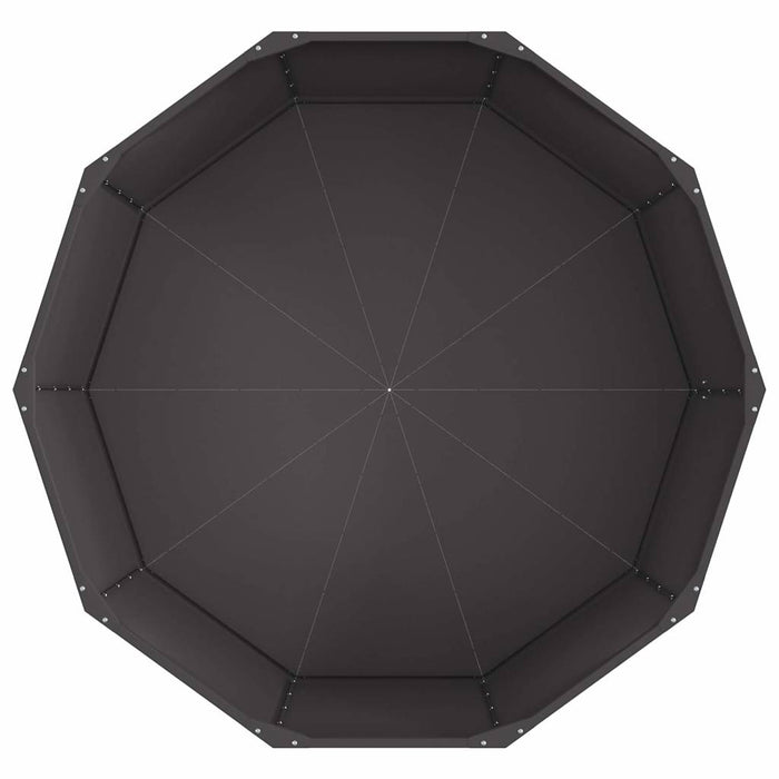 Fioriera-Vaso da Esterno-Contenitore per Piante Nero 120 x 120 x 50 cm Acciaio