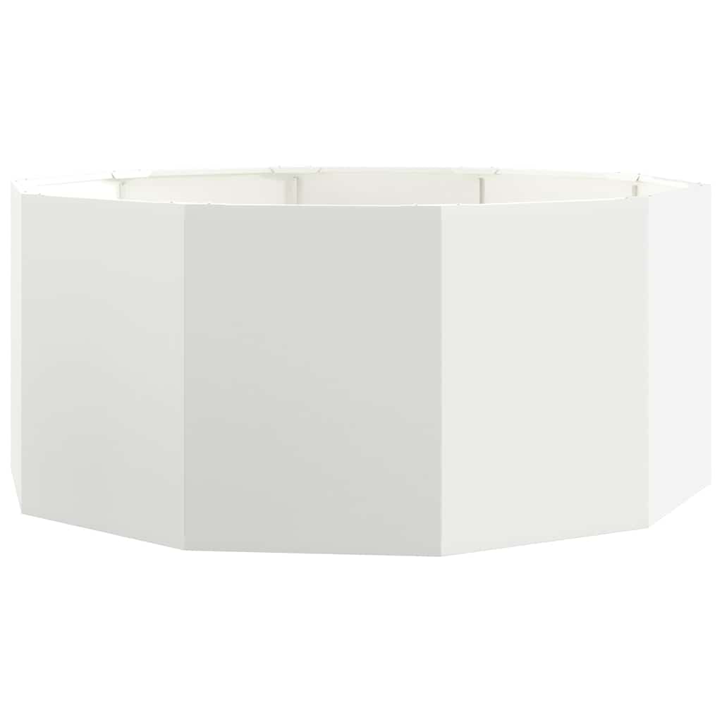 Fioriera-Vaso-Contenitore per Piante Bianco 120 x 120 x 50 cm Acciaio