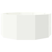 Fioriera-Vaso-Contenitore per Piante Bianco 120 x 120 x 50 cm Acciaio