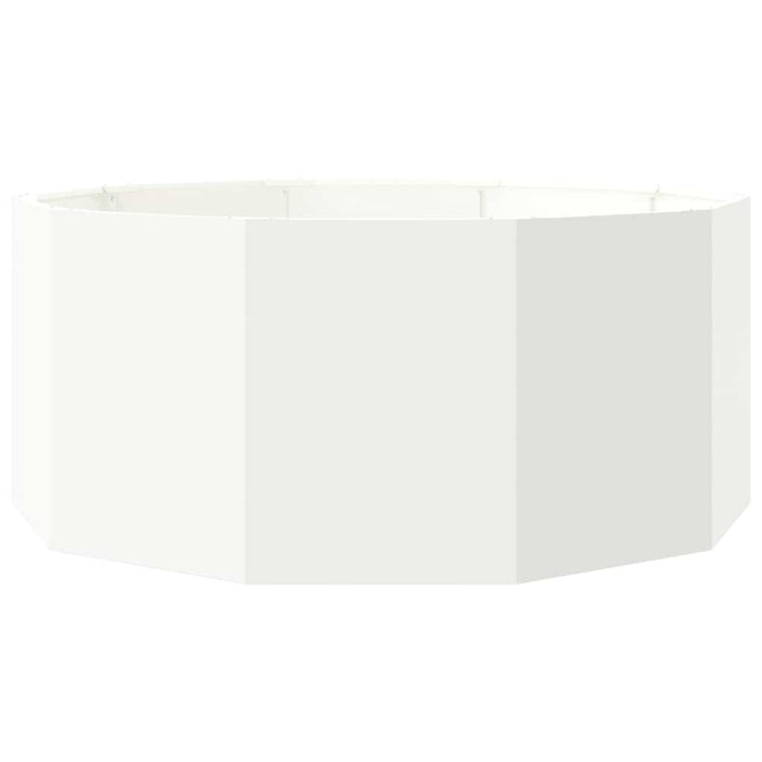 Fioriera-Vaso-Contenitore per Piante Bianco 120 x 120 x 50 cm Acciaio