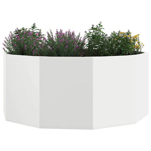 Fioriera Bianco 120 x 120 x 50 cm Acciaio 883746