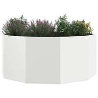 Fioriera-Vaso-Contenitore per Piante Bianco 120 x 120 x 50 cm Acciaio
