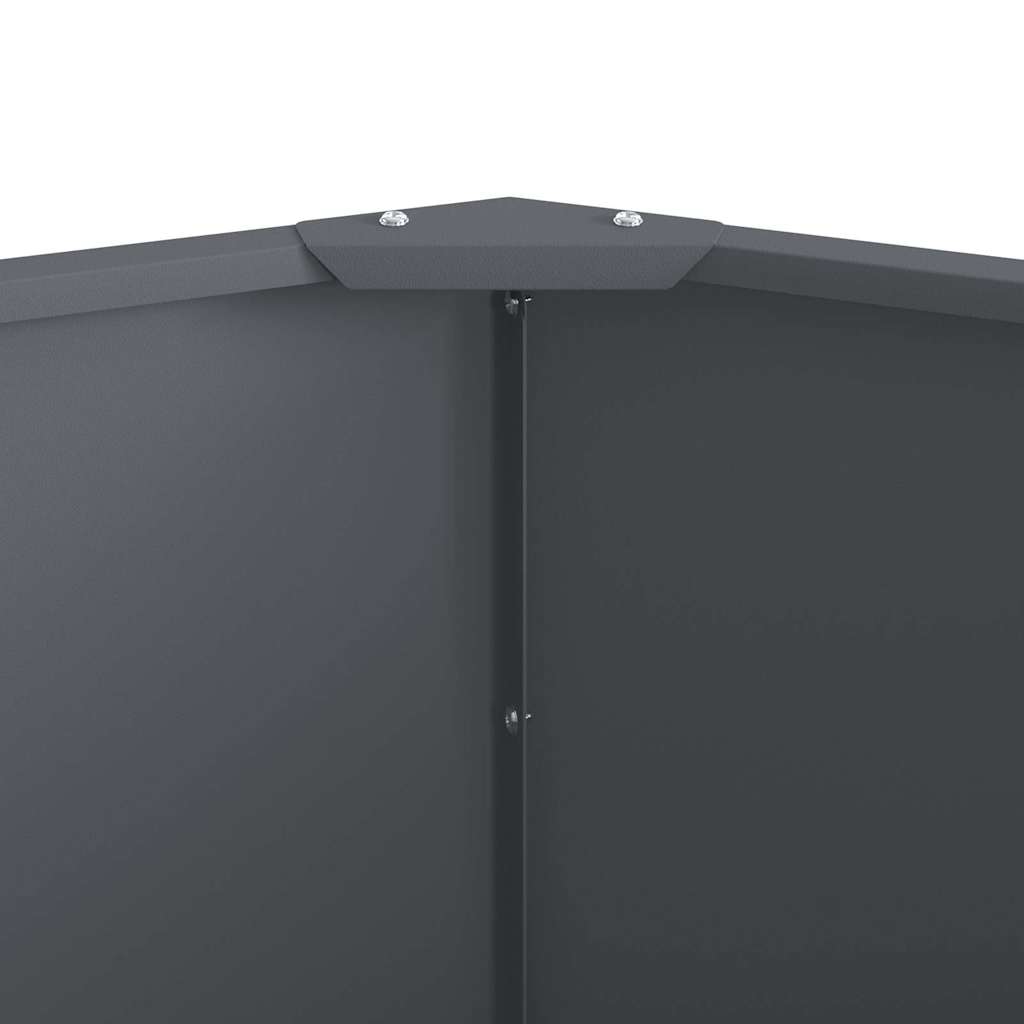 Fioriera-Vaso-Contenitore per Piante Antracite 120 x 120 x 50 cm Acciaio