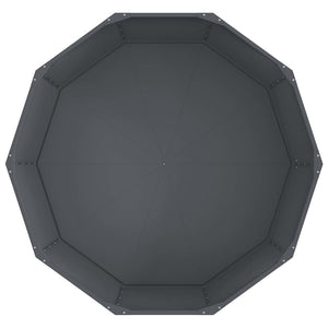 Fioriera-Vaso-Contenitore per Piante Antracite 120 x 120 x 50 cm Acciaio