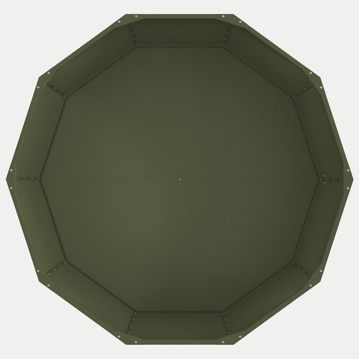 Fioriera Verde oliva 120 x 120 x 50 cm Acciaio 883748