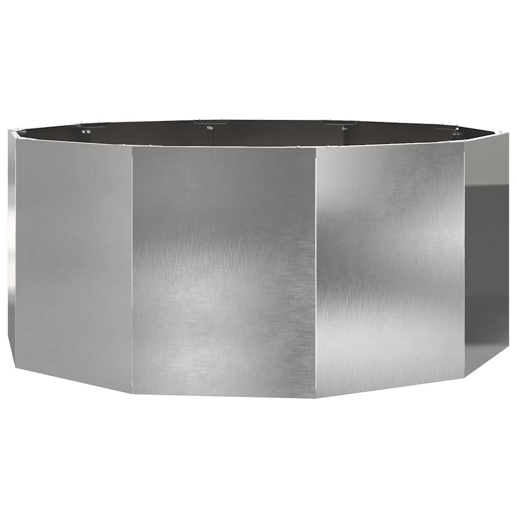Fioriera-Vaso-Contenitore per Piante Argento 120 x 120 x 50 cm Acciaio inossidabile