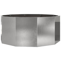 Fioriera-Vaso-Contenitore per Piante Argento 120 x 120 x 50 cm Acciaio inossidabile