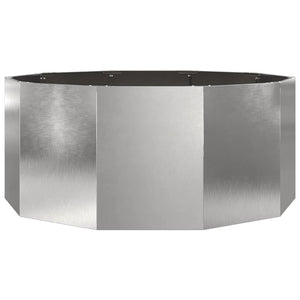 Fioriera-Vaso-Contenitore per Piante Argento 120 x 120 x 50 cm Acciaio inossidabile