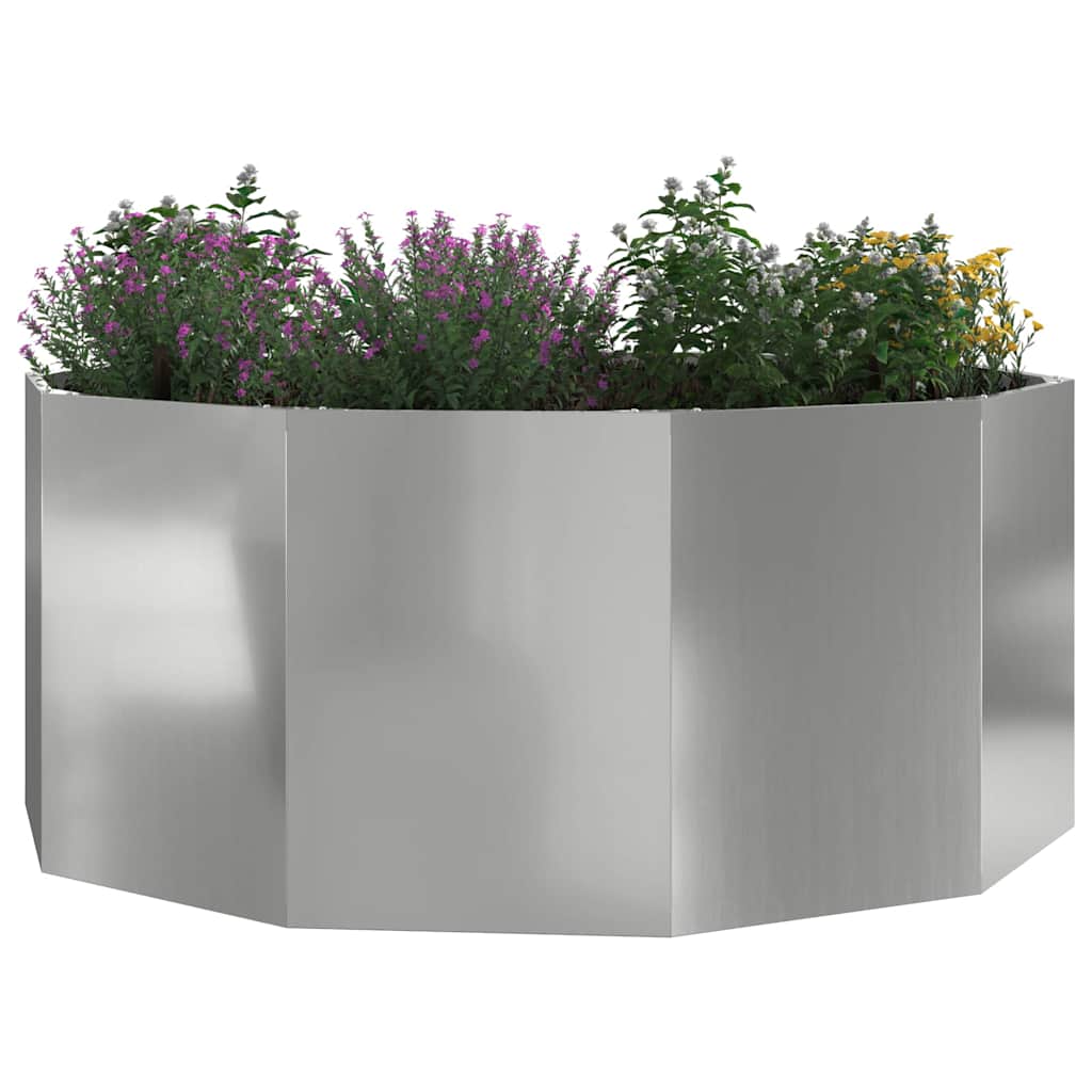 Fioriera-Vaso-Contenitore per Piante Argento 120 x 120 x 50 cm Acciaio zincato