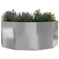 Fioriera-Vaso-Contenitore per Piante Argento 120 x 120 x 50 cm Acciaio zincato