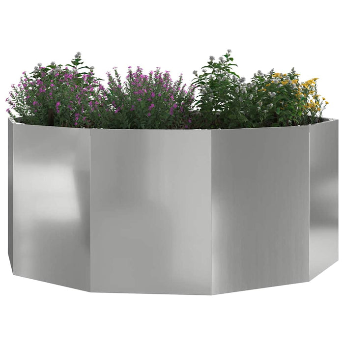 Fioriera-Vaso-Contenitore per Piante Argento 120 x 120 x 50 cm Acciaio zincato