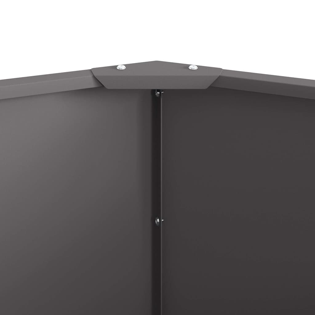 Fioriera-Vaso da Esterno-Contenitore per Piante Nero 90 x 90 x 50 cm Acciaio