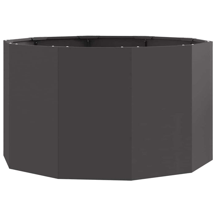 Fioriera-Vaso da Esterno-Contenitore per Piante Nero 90 x 90 x 50 cm Acciaio